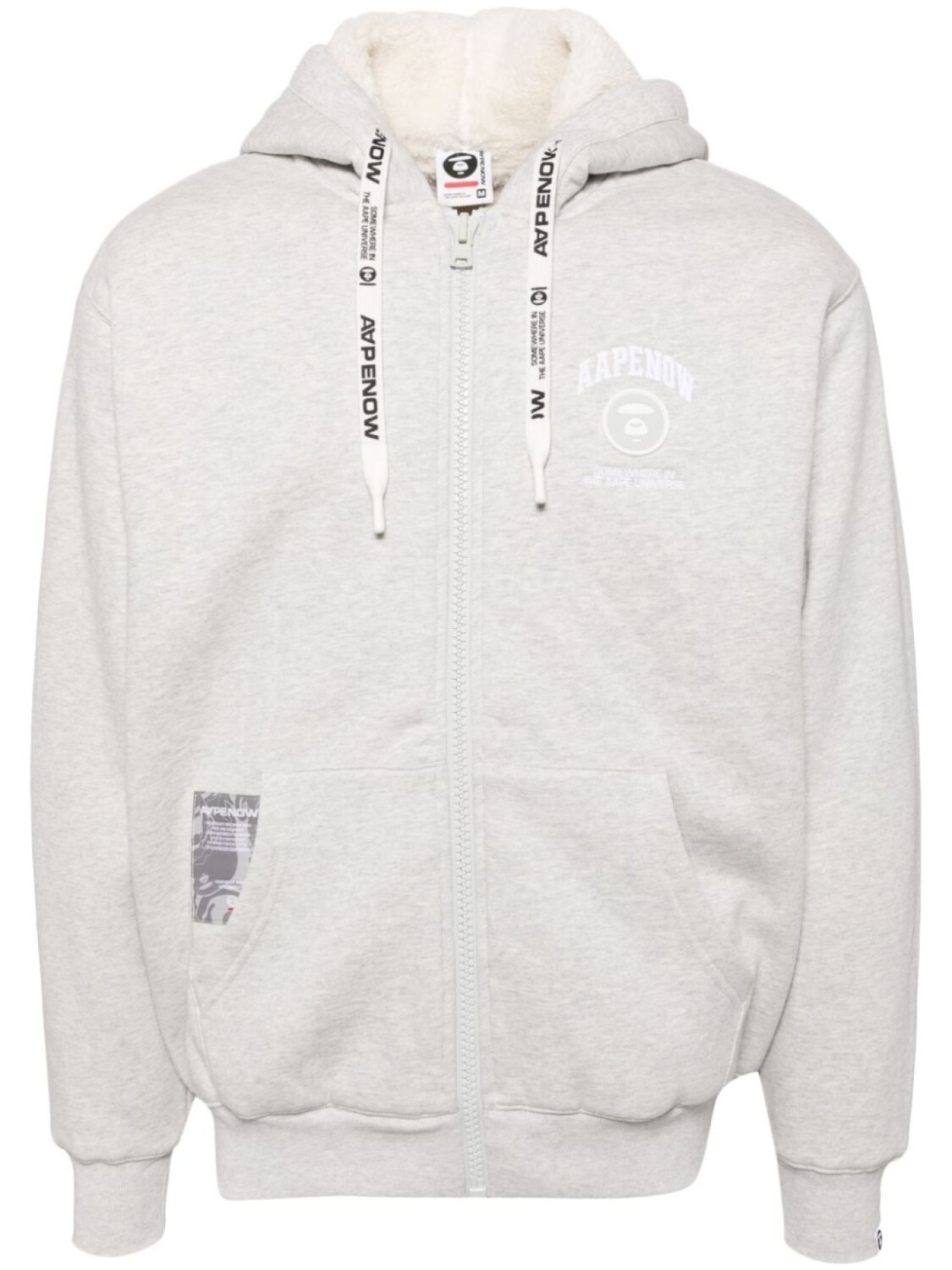 

Куртка с капюшоном и нашивкой-логотипом AAPE BY *A BATHING APE, серый