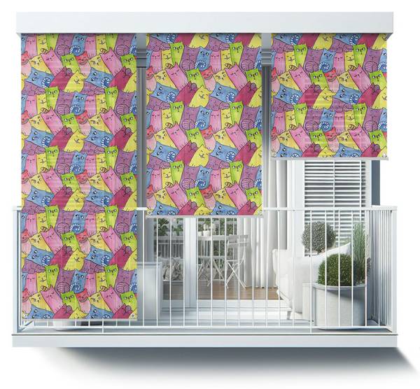 

Рулонные шторы Tulup Farbenfrohe Blumen, 80x290x1 см, многоцветный