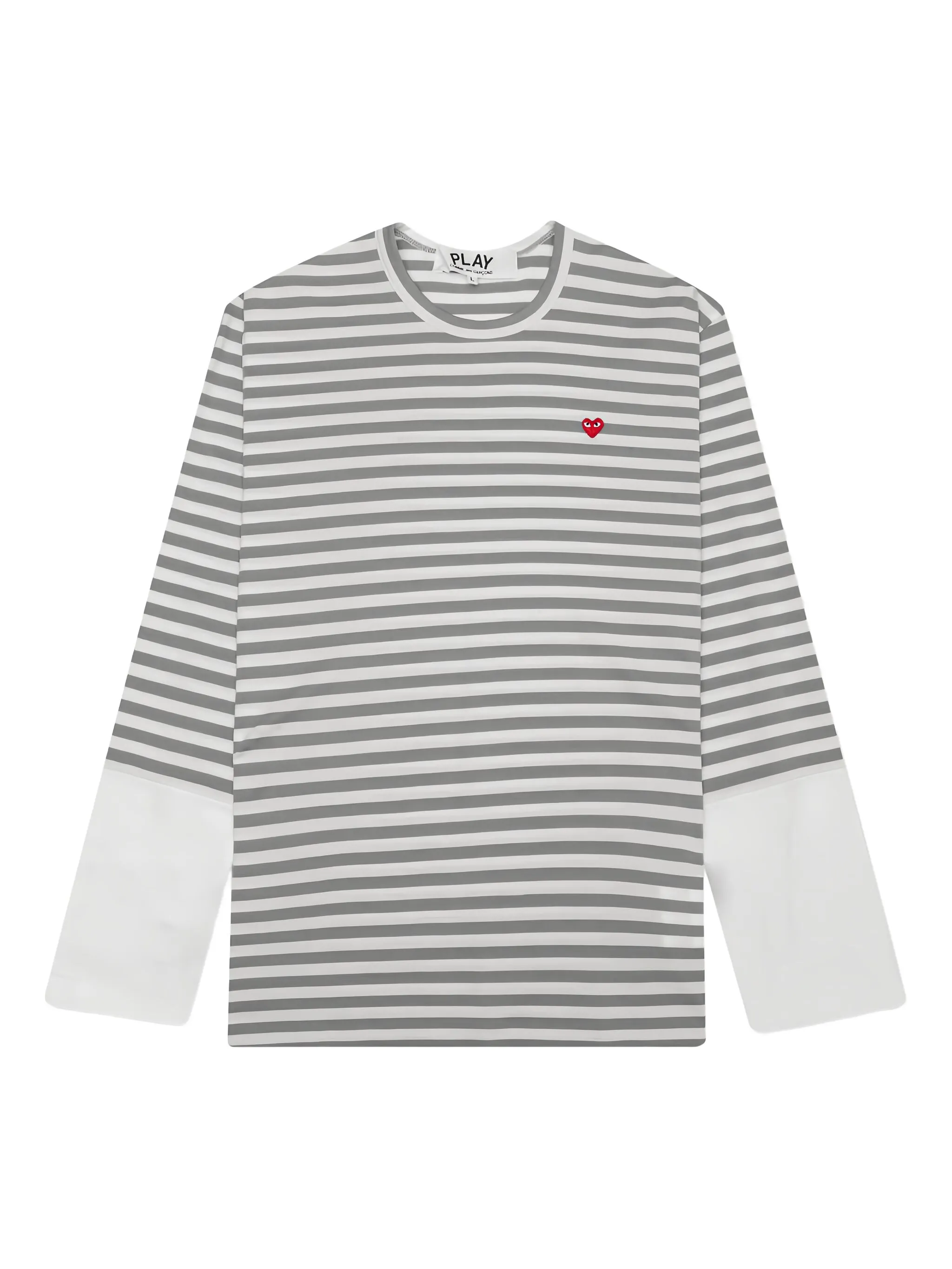 

Полосатая футболка с длинными рукавами Comme Des Garçons Play, серый