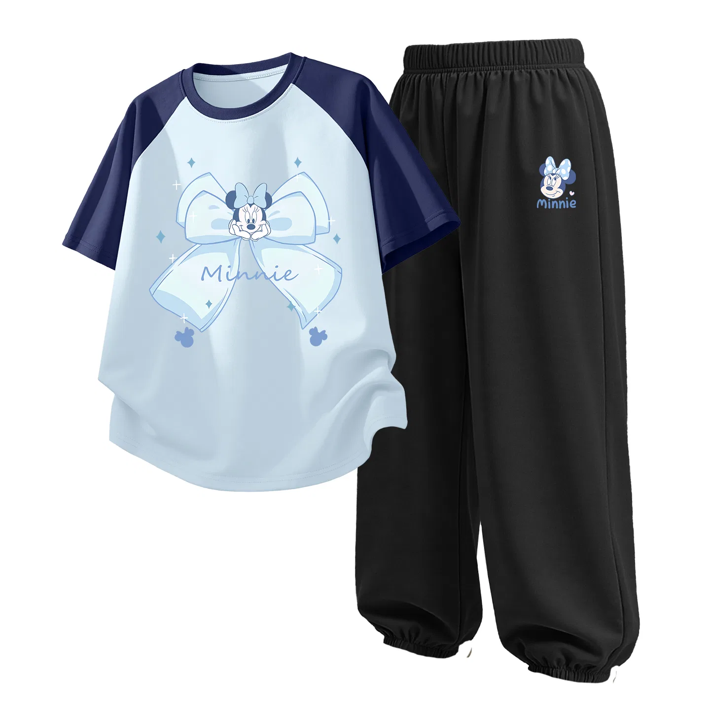 Детский спортивный костюм Casual Sportswear 2 Piece Set Disney, Di Meng Jie K Qing Blue+Di L Naughty Ni K Black