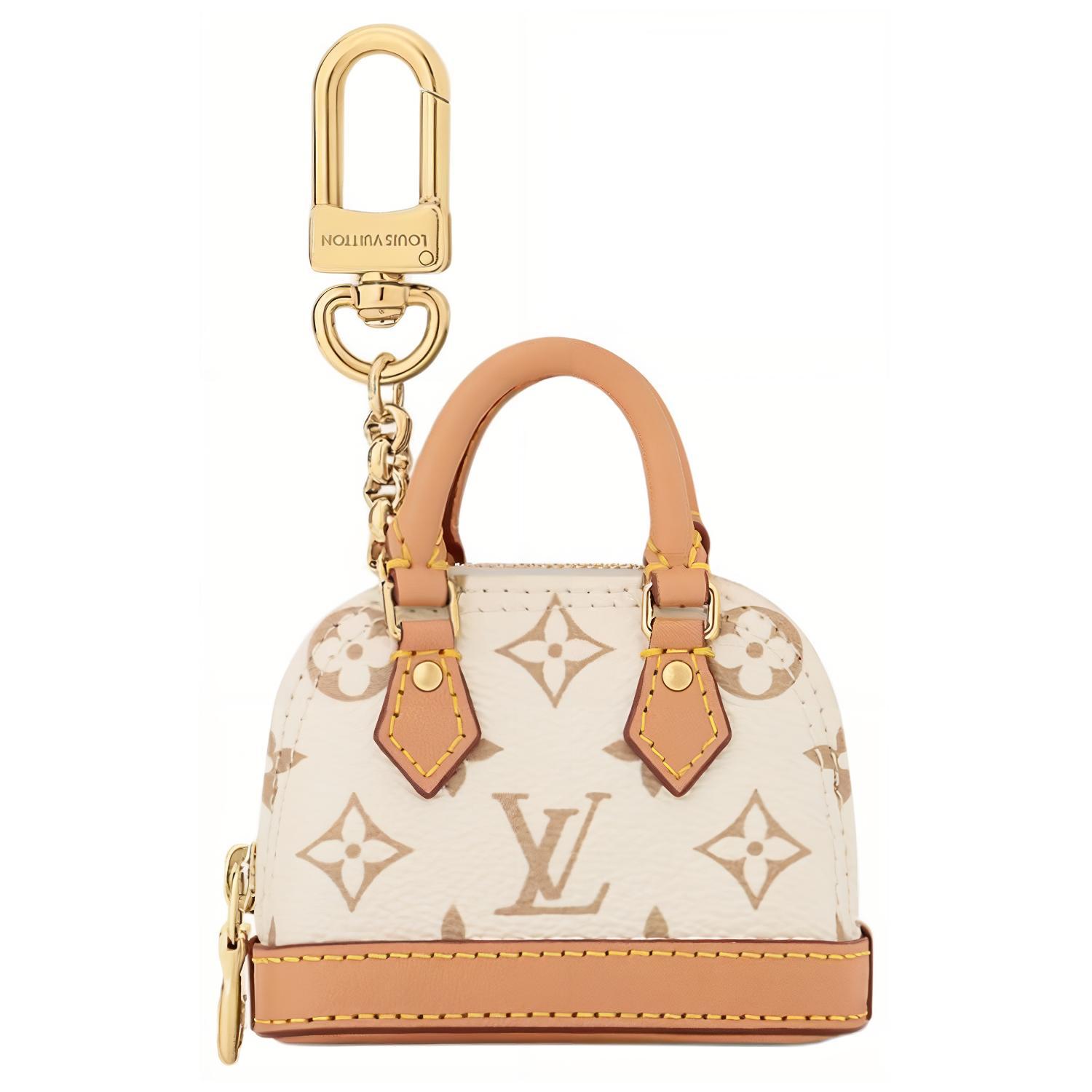 

LOUIS VUITTON Сумка Micro Alma из прорезиненной кожи женская бежево-коричневая, Beige & Brown