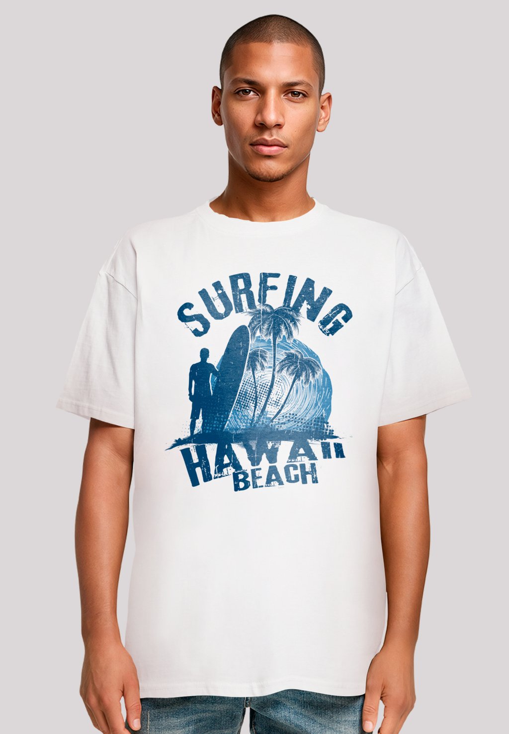

Футболка с принтом HAWAII SURF BEACH SUMMER F4NT4STIC, белый