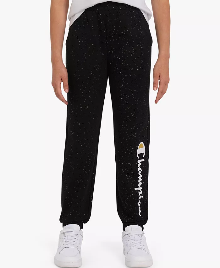 Девчачьи джоггеры Signature Fleece 7-16 лет Champion, черный — фото 4