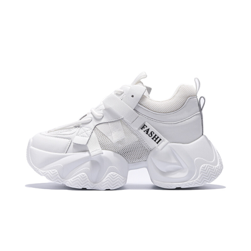 

Кроссовки женские толстые низкие Teresa, цвет White mesh