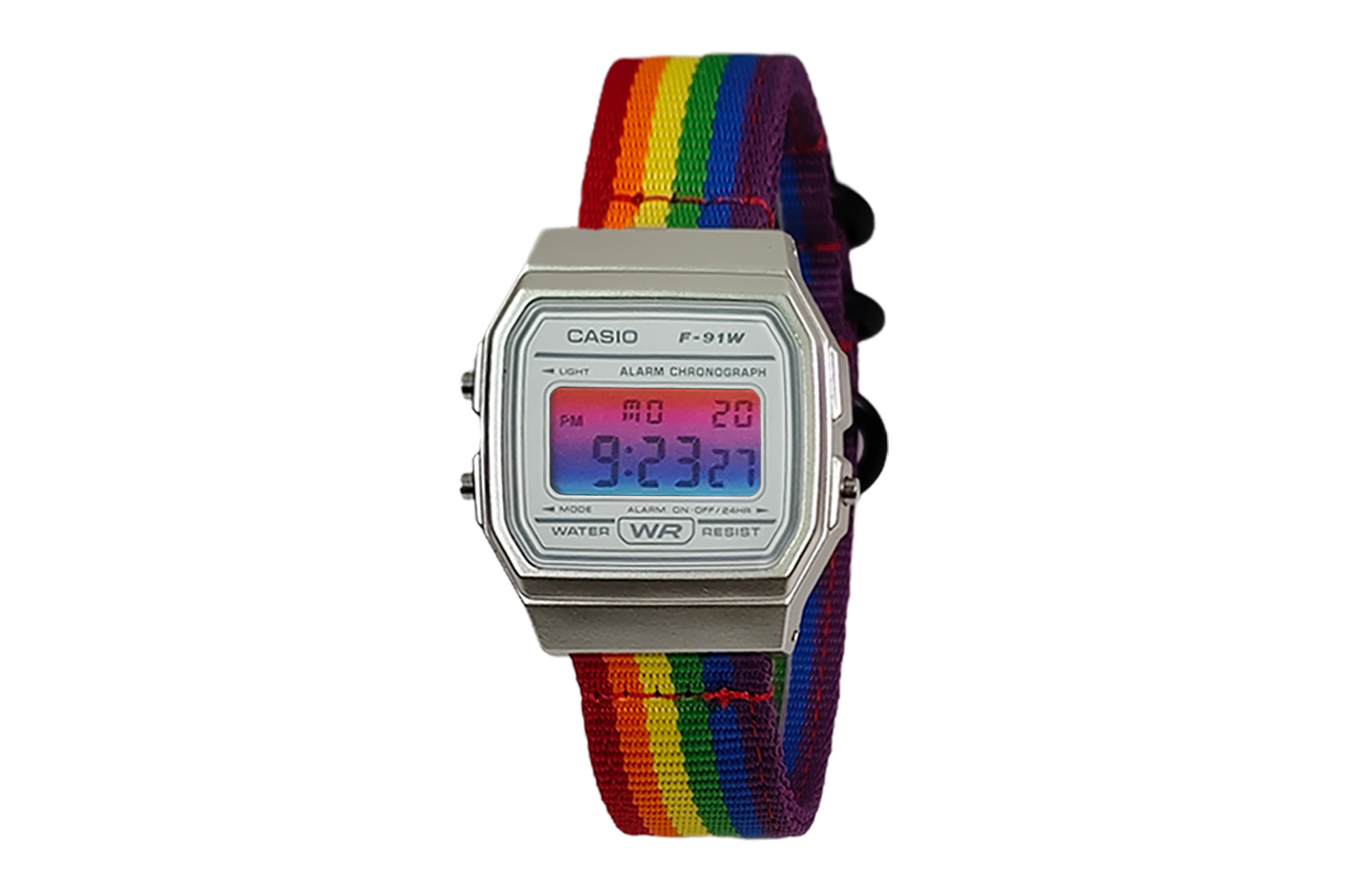 

CASIO Ретроффит серия кварцевый механизм нейлоновый ремешок часы унисекс белый циферблат