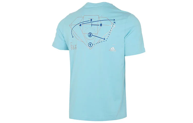 Adidas Футболка мужская Light Sky Blue — фото 2