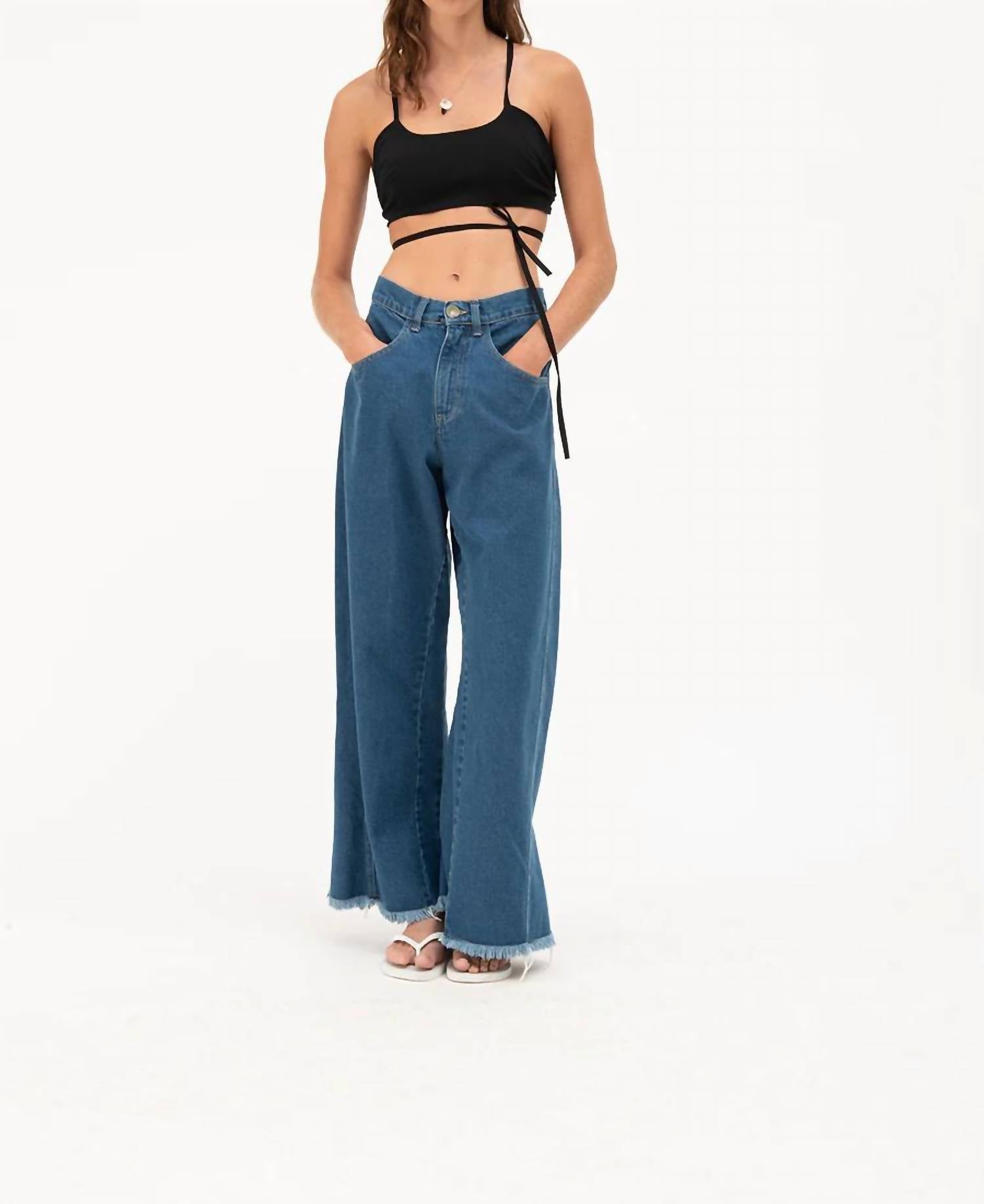 

Джинсы Asimetrico Wide Leg из денима Mundaka, цвет denim