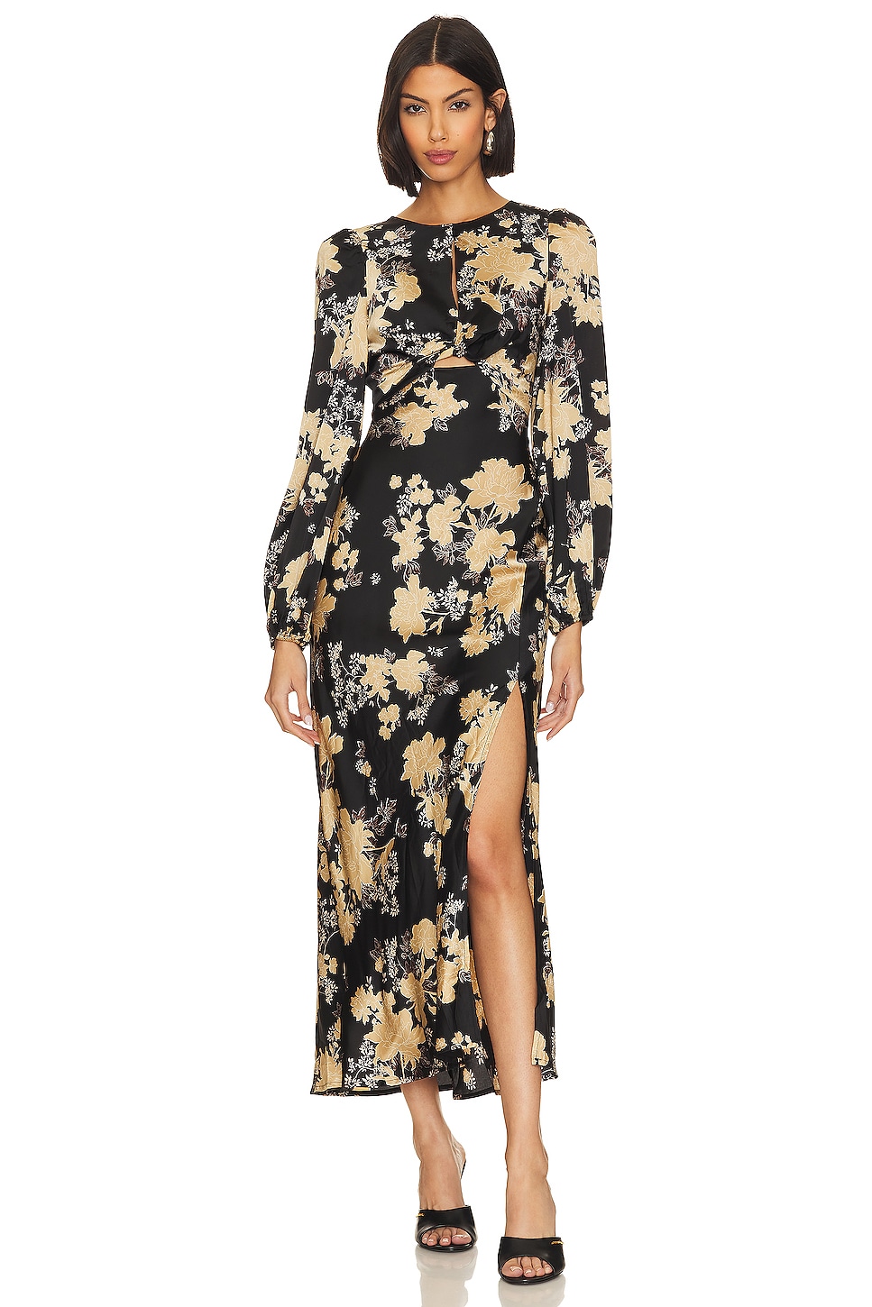 

Платье ASTR the Label Suzy, цвет Black & Cream Floral