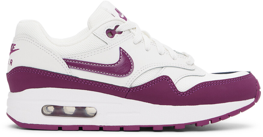 

Детские фиолетовые и белые кроссовки Air Max 1 для больших детей Nike