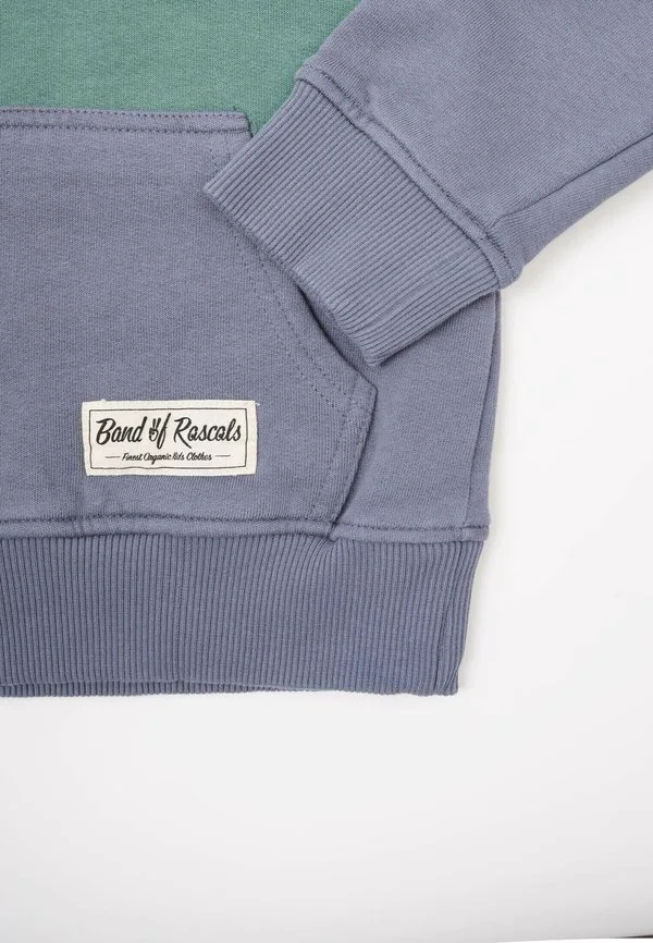Толстовка с капюшоном в стиле 3c block Band Of Rascals, Racing Green/Dove Blue — фото 4