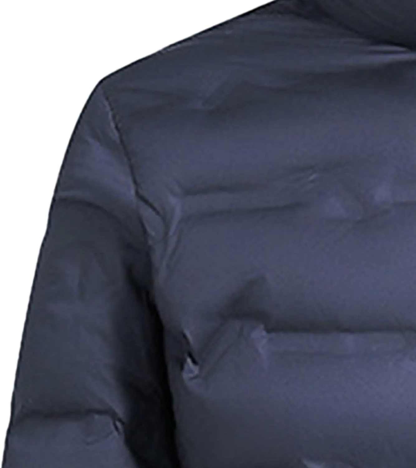 Мужская стойка куртка утепленная пуховик ветровка зимняя куртка slim fit Generic, темно-синий — фото 3
