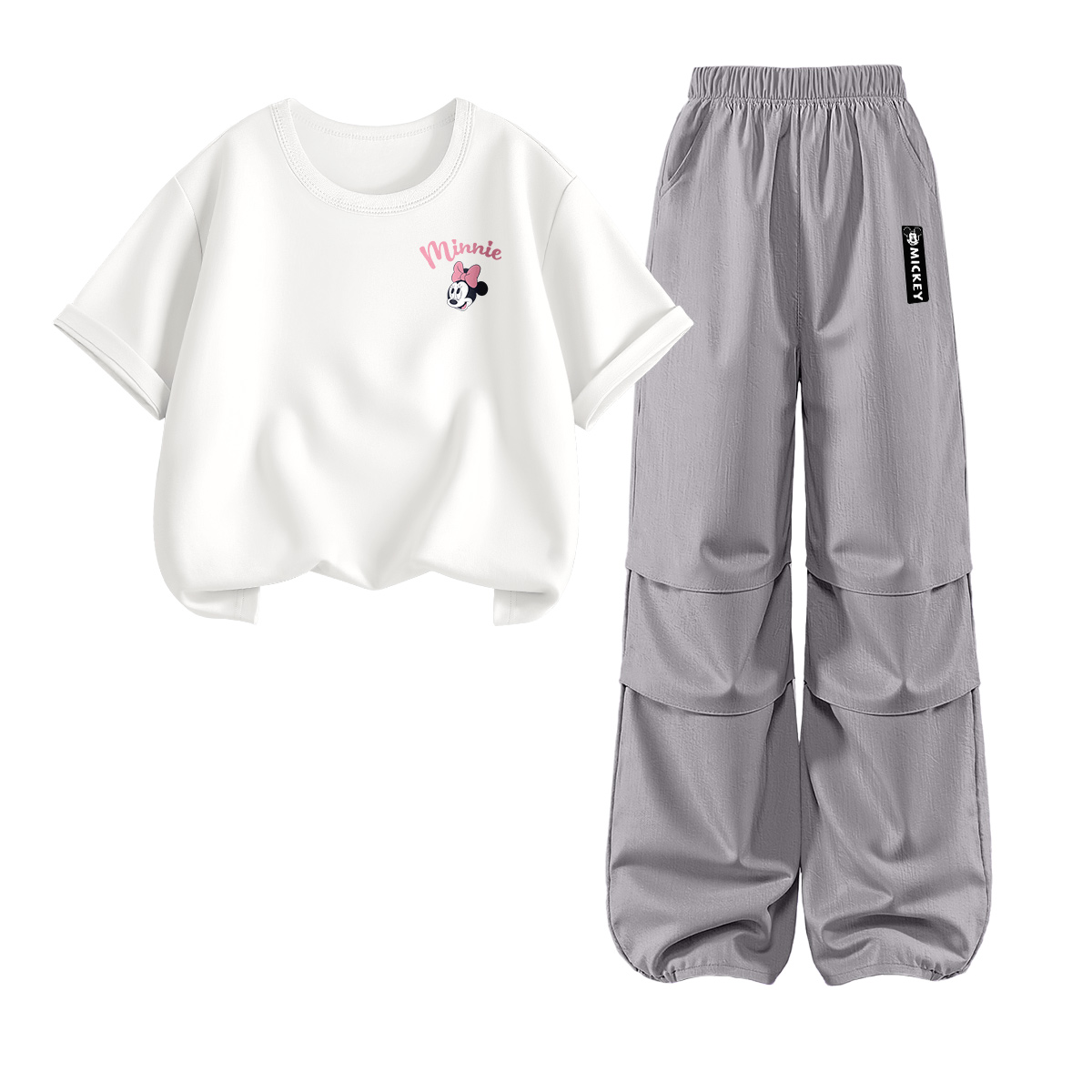 

Детская повседневная спортивная одежда Disney, белый/серый