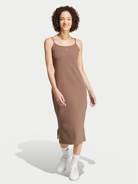 

Повседневное платье slim fit ALL SZN IX3795 Adidas, коричневый