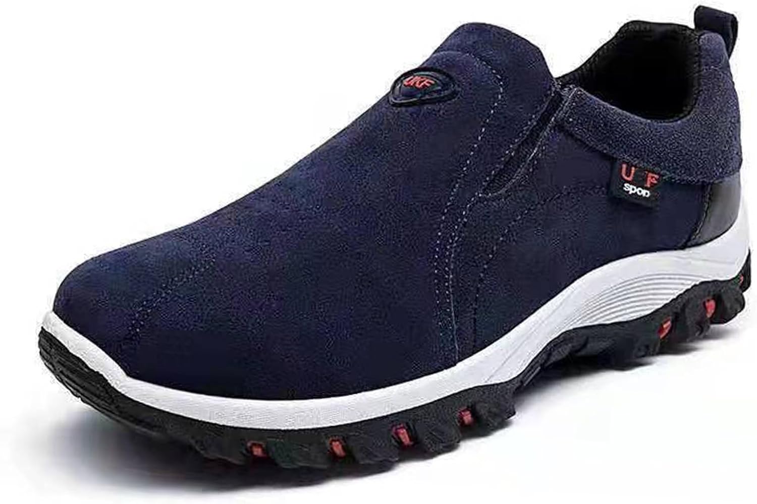 

Мужские ортопедические слипоны из канваса, повседневные дышащие нескользящие лоферы, кеды при подошвенном фасците, для облегчения боли при ходьбе, лодочные туфли Riceelsor, синий