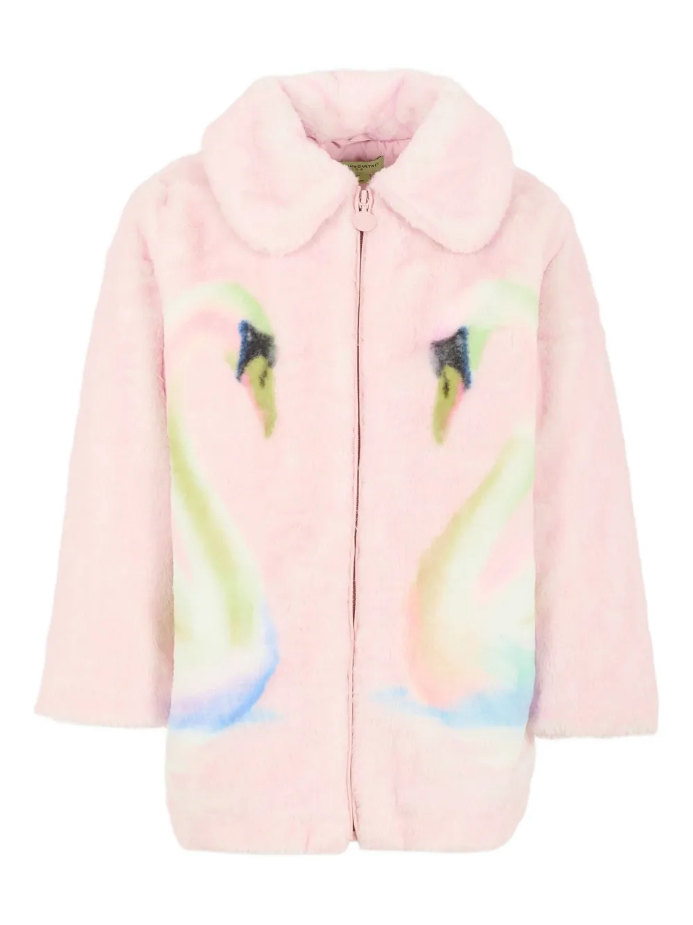 

Пальто с мотивом лебедя Stella Mccartney Kids, розовый