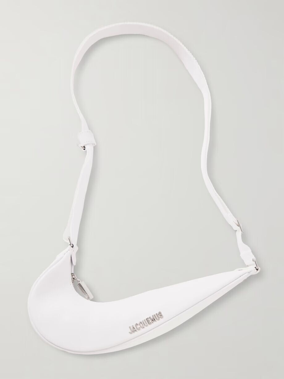 

Кожаная сумка на плечо с украшением Jacquemus Nike, белый