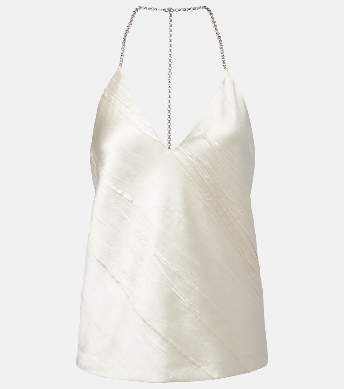 

Фатуо камисоль из сатина с цепочками Sportmax, Burro