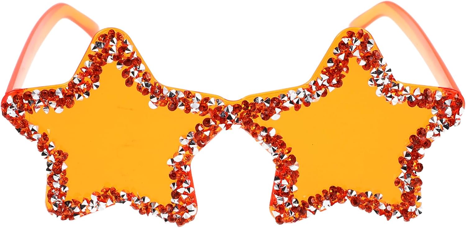 

Уникальные солнцезащитные очки в форме звезды, украшенные стразами, для вечеринок. Яркие, конфетные, без оправы, для мужчин и женщин. Декоративные модные аксессуары для ночных клубов и фотосессий Abaodam, Orange