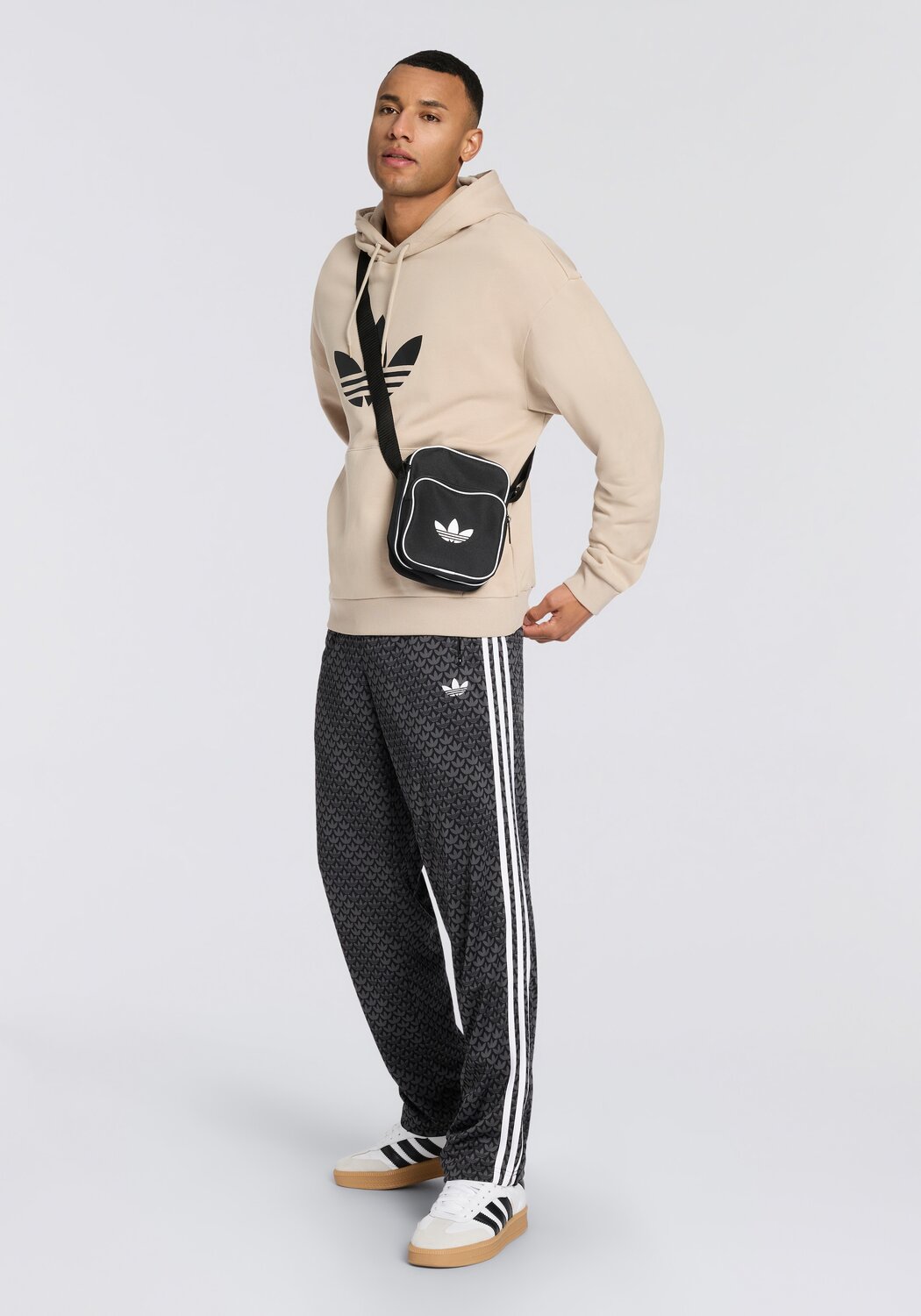 Adidas Originals Толстовка 'Trefoil' в бежевом цвете — фото 4