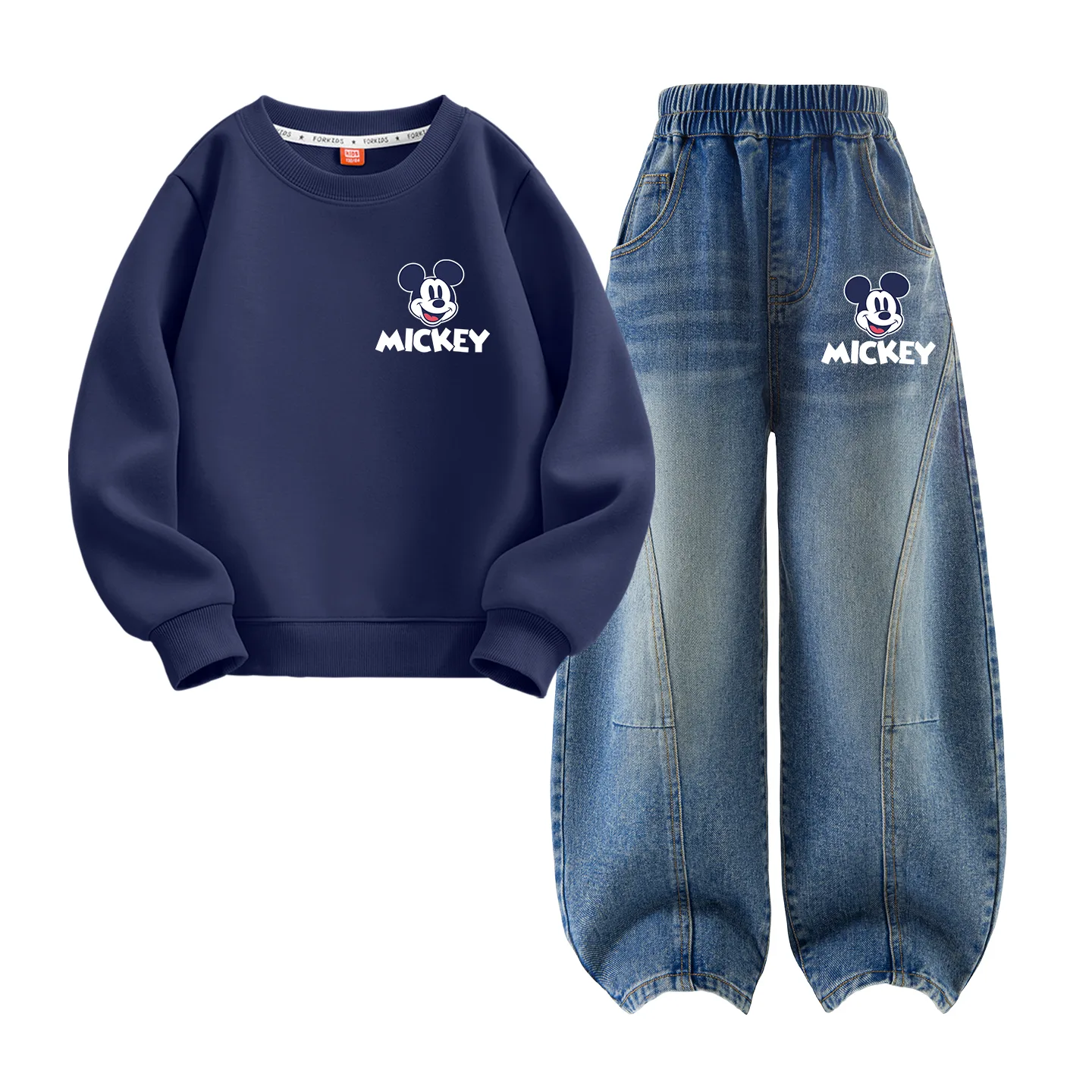 Casual Sportswear 2 Piece Set Kids' Disney, dihui leji k темно- синий+dihui leji k denim светло-синий — фото 3