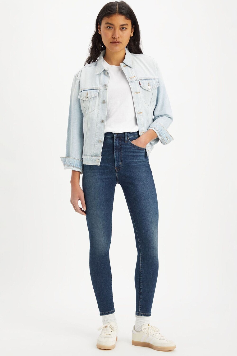 

Джинсы скинни в стиле ретро с завышенной талией Levi'S, синий