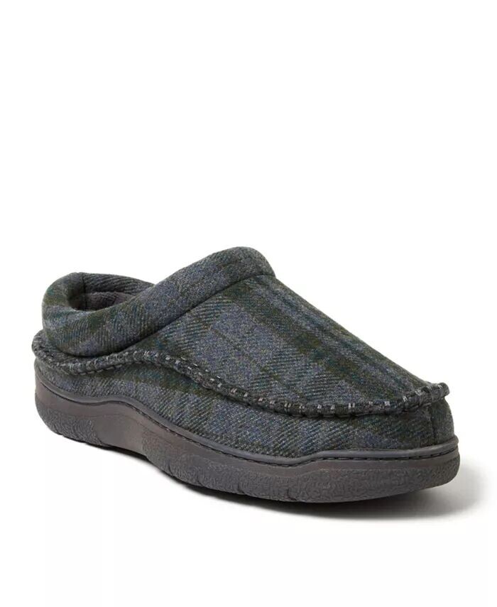 

Мужские мокасины Thompson в клетку, домашние тапочки Dearfoams, синий