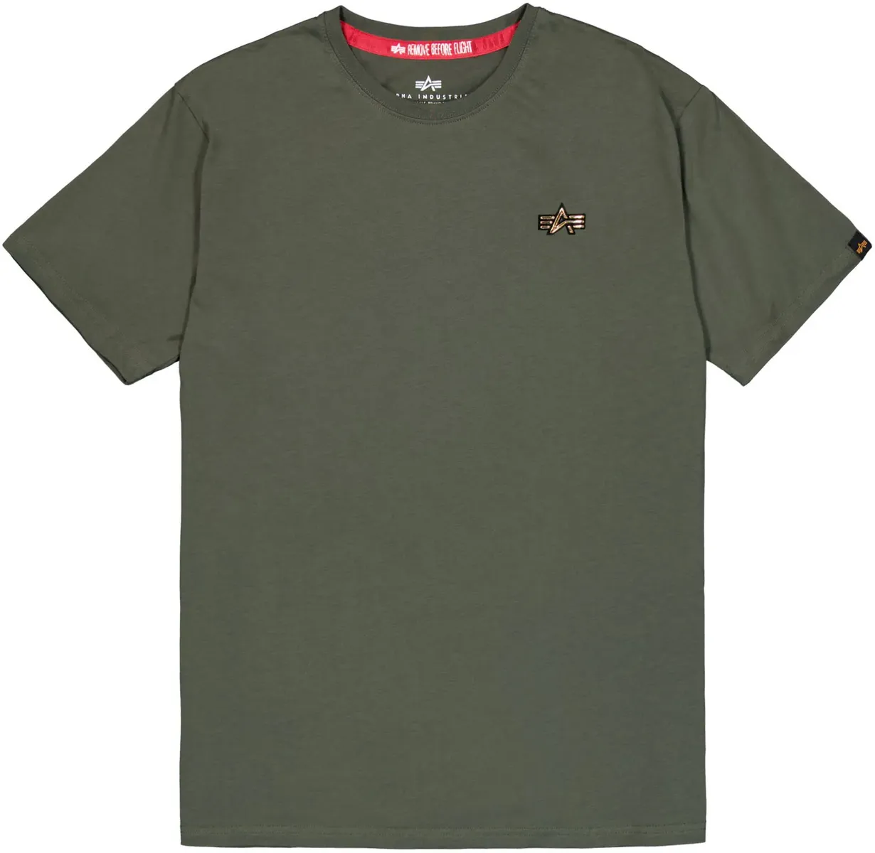 

Рубашка с круглым вырезом Alpha Industries "3D Small Logo T", оливковый