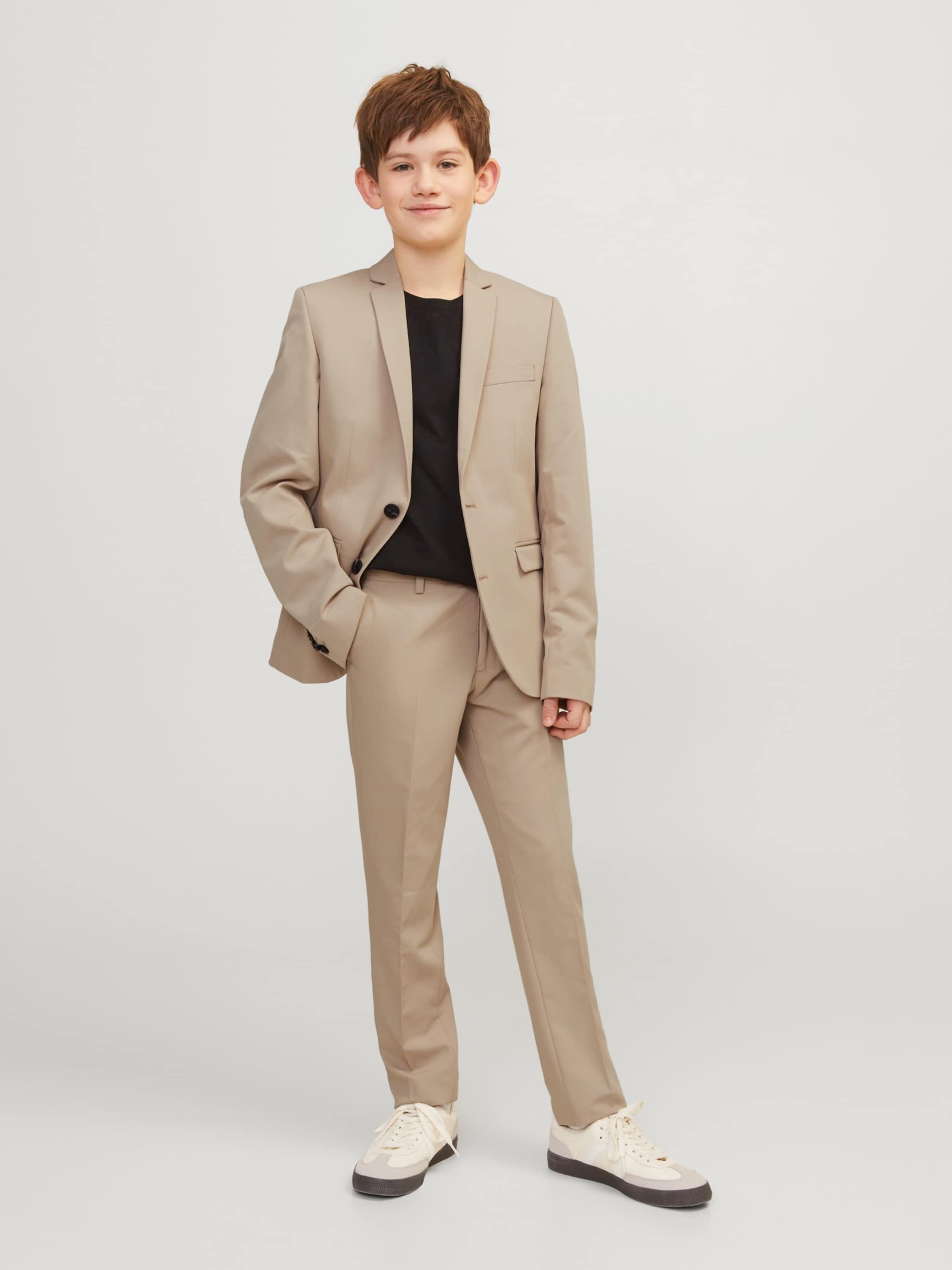 Jack & Jones Junior Узкие брюки 'JJSolar' в бежевом цвете — фото 4