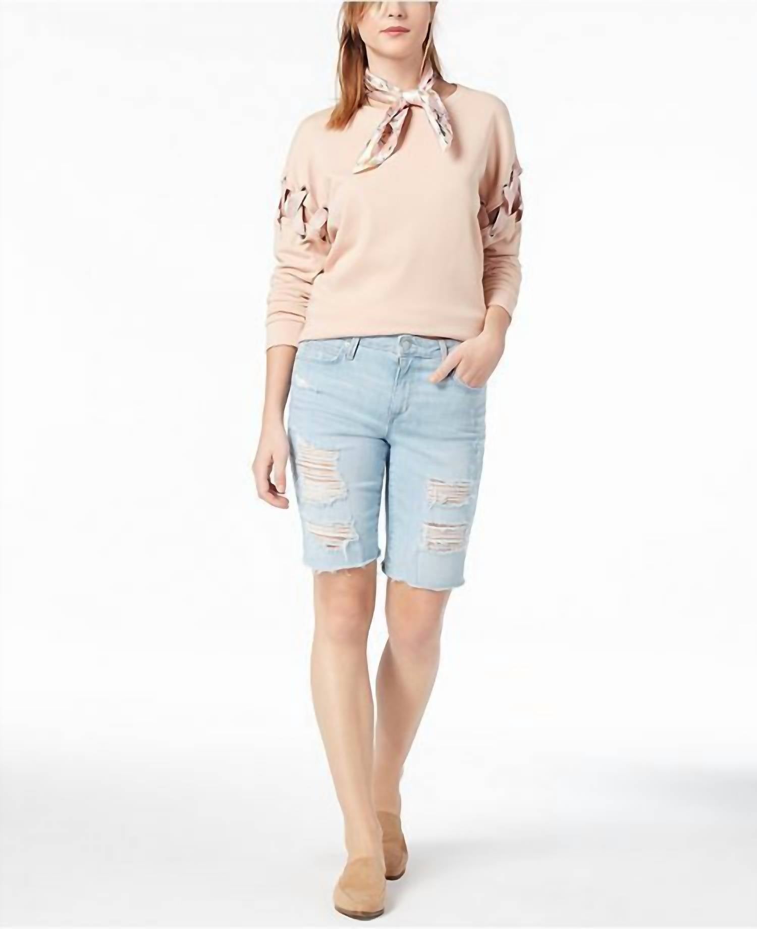 

Шорты-бермуды Finn Ripped Denim Raw Hem In Blue JOE'S Jeans, синий