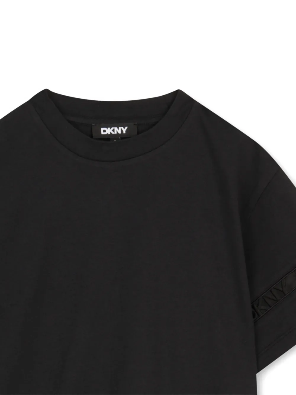 Платье с короткими рукавами Dkny Kids, черный — фото 3