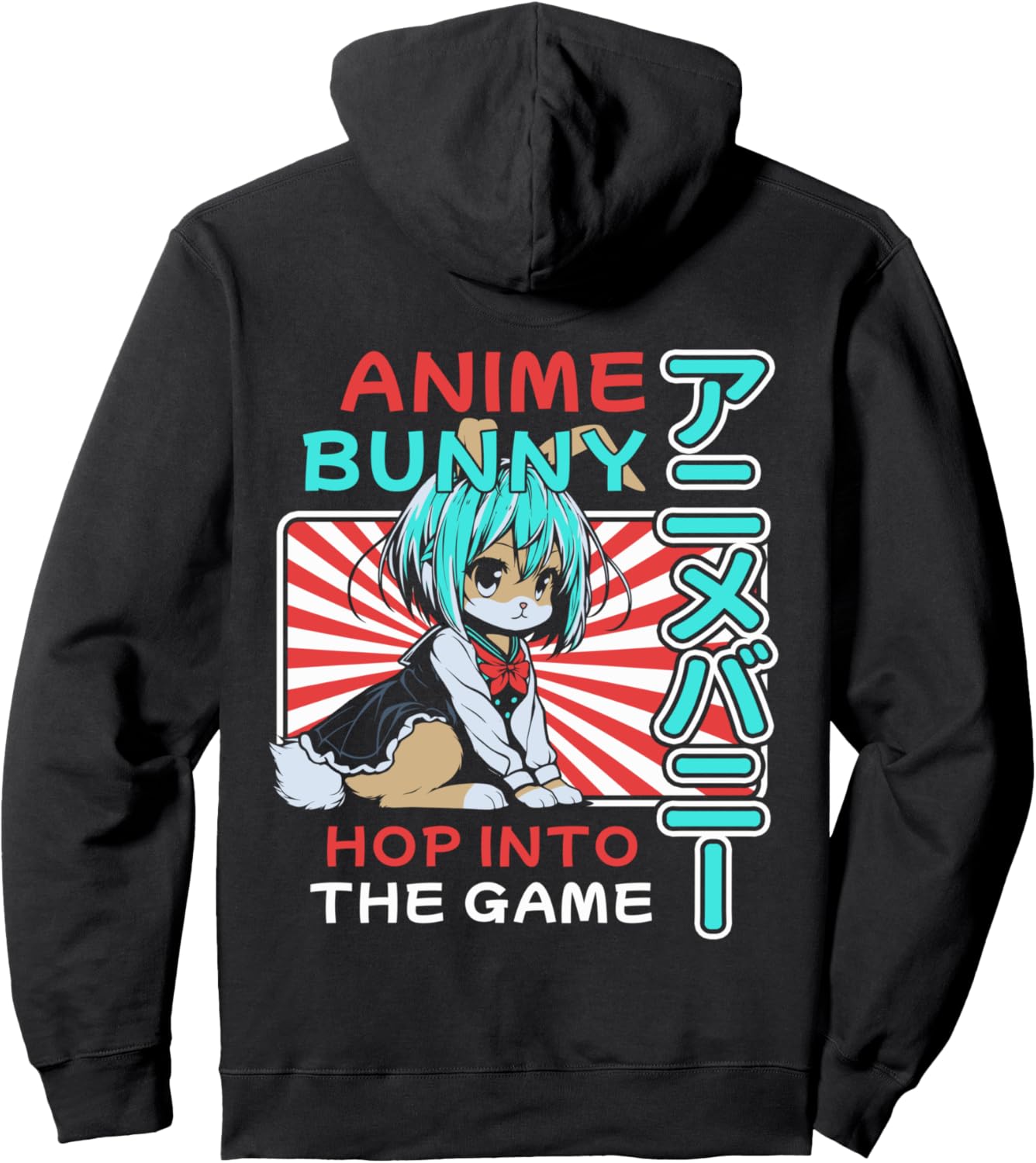 

Аниме Кролик Отаку Зайчик Японская Толстовка Manga Bunny Cosplay Bunnies Anime Hare, черный