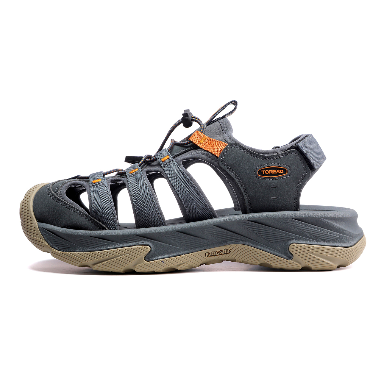 

TOREAD Пляжные сандалии мужские теплый серый желтый темно-серый, цвет Тёмно-серый/Жёлтый