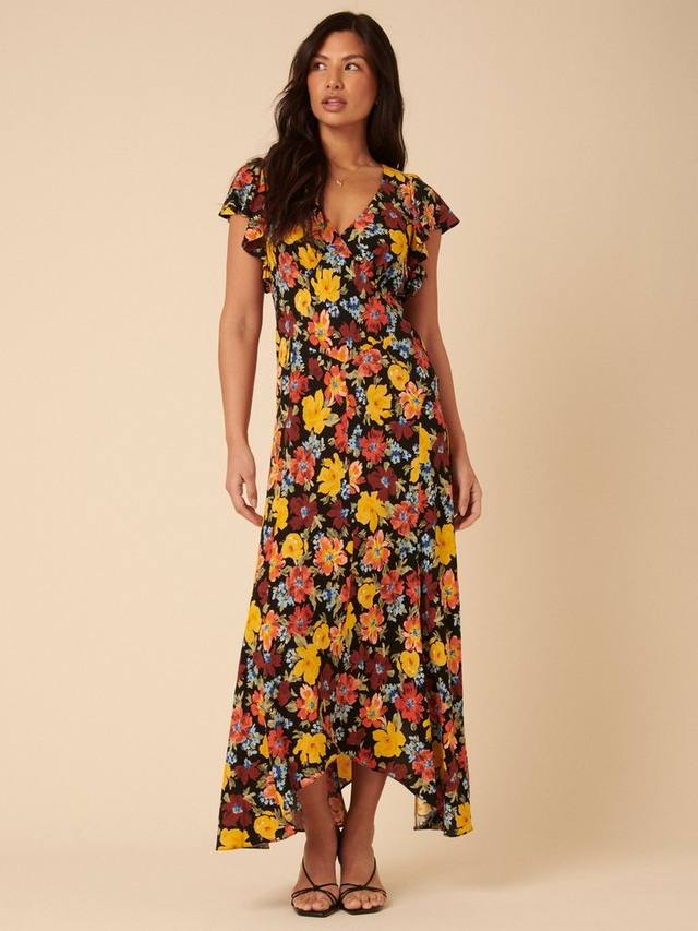 

Платье миди Loubelle с каплевидными рукавами и цветочным принтом Nobody's Child, Multi