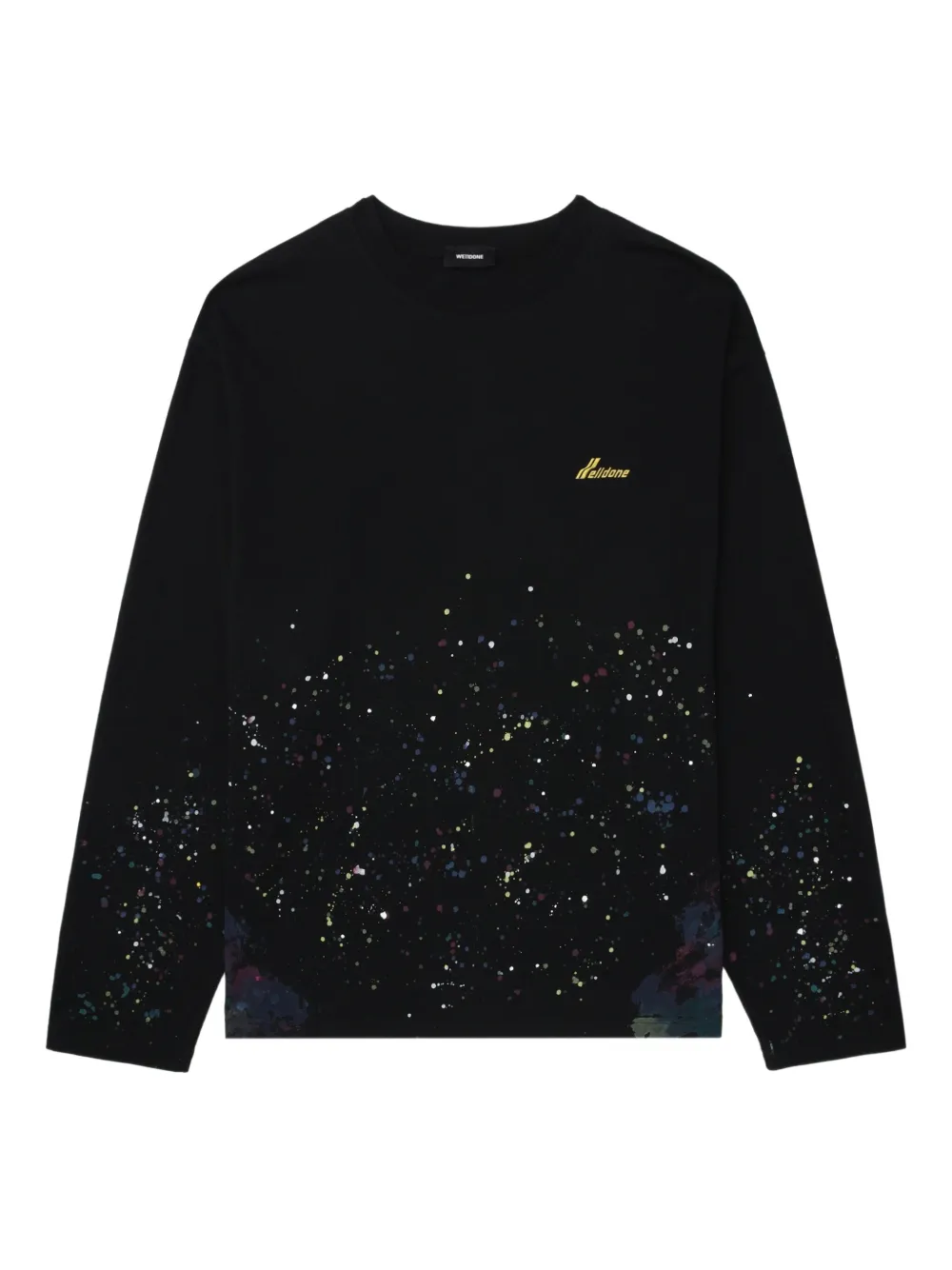 

Футболка с длинными рукавами и рисунком брызг краски We11done, черный