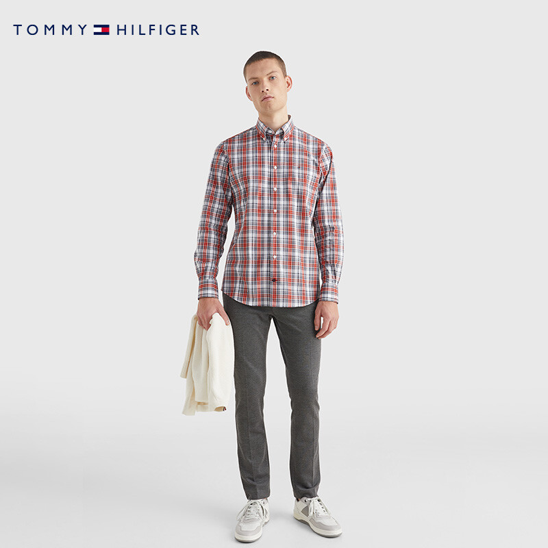 

Рубашка мужская Tommy Hilfiger повседневная, синий / серый