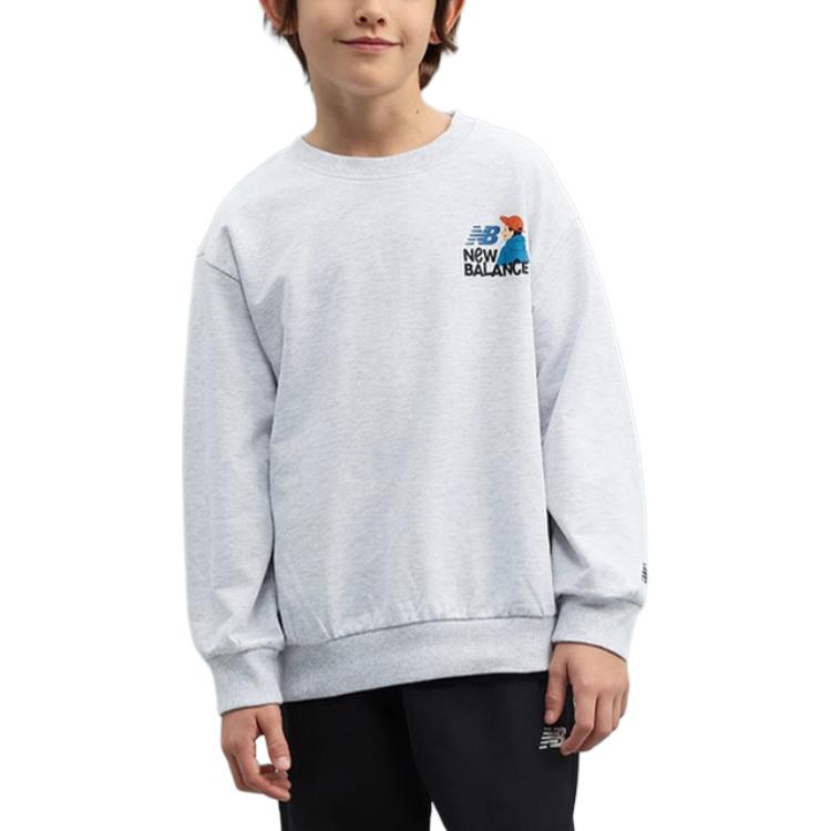 New Balance Свитшот светло-серый для детей 3-7 лет — фото 3