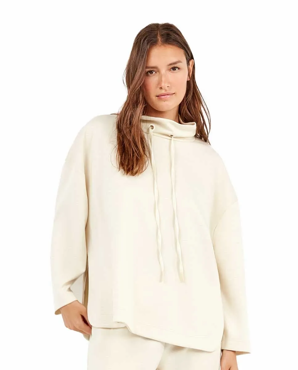 

Женская толстовка soft touch с воротником-воронкой Gisela, бежевый