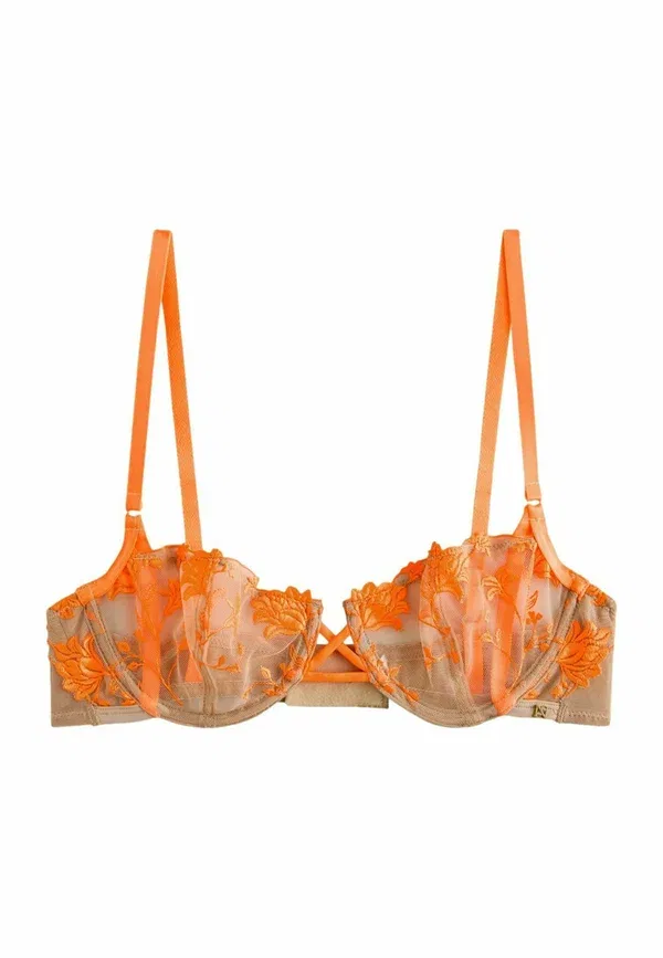 Бюстгальтер-балконет Next, Non padded balcony fit premium embroidered bra, оранжевый