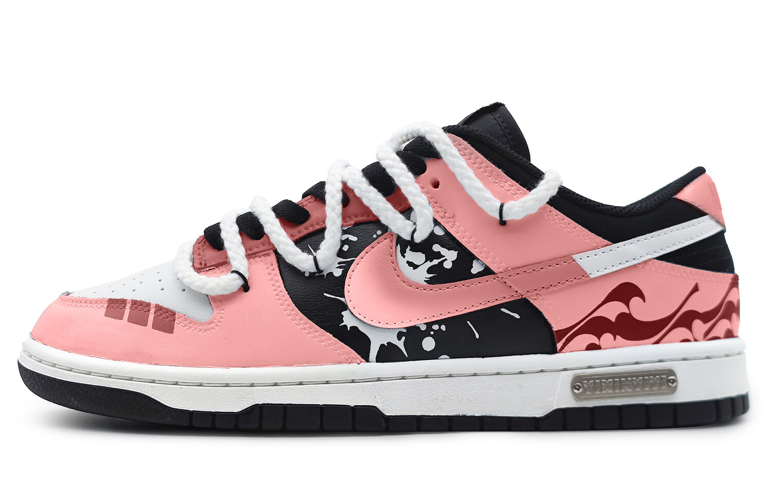 

Кроссовки Nike Dunk Skateboarding Shoes Men Low-top Black/white, розовый