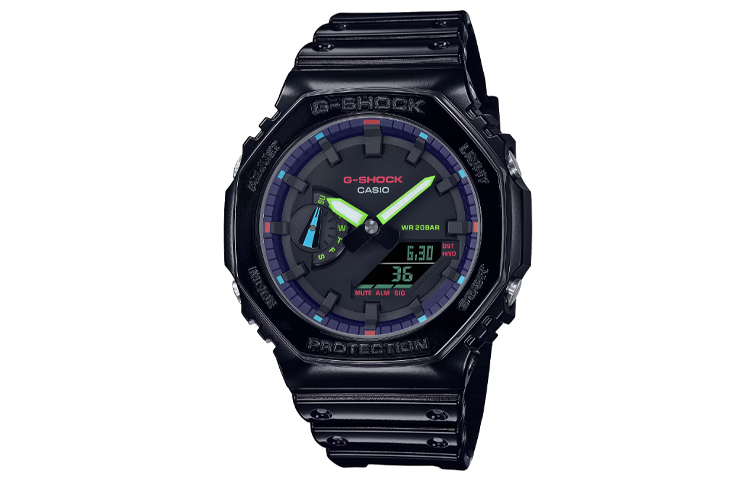 

CASIO Унисекс-часы с двумя жидкокристаллическими/аналоговыми дисплеями, черные