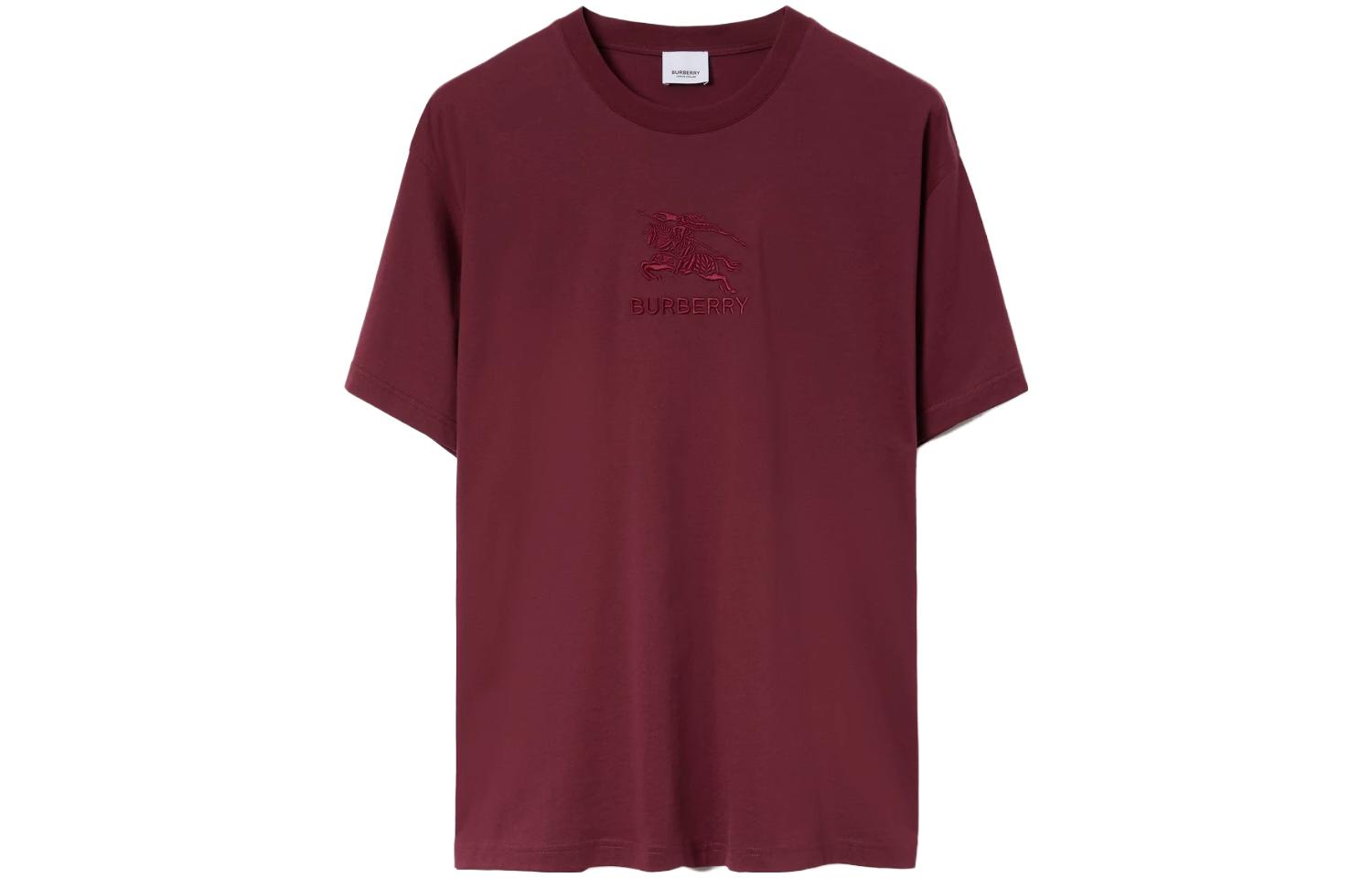 Футболка Ekd Cotton Burberry, тёмно-красный — фото 2