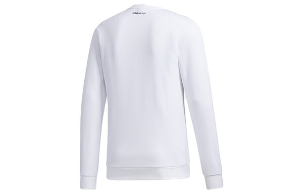 Толстовка adidas neo M FAV SW Alphabet Printing Sports Pullover White, белый — фото 2