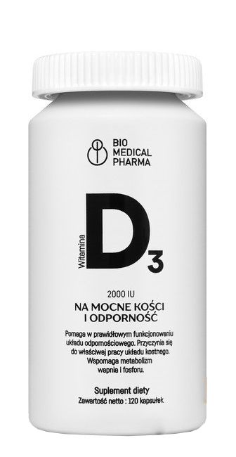 

Витамин Д3 в капсулах Bio Medical Pharma Witamina D3 2000 IU, 120 шт