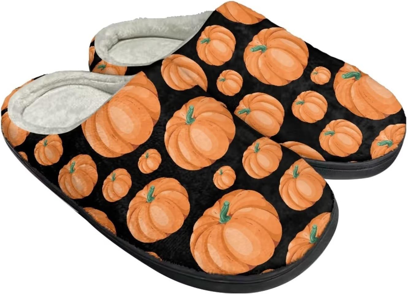 

Унисекс тапочки Howilath из фланели, модные домашние тапочки с теплым и дышащим флисом, размеры-2XL, Halloween Pumpkins