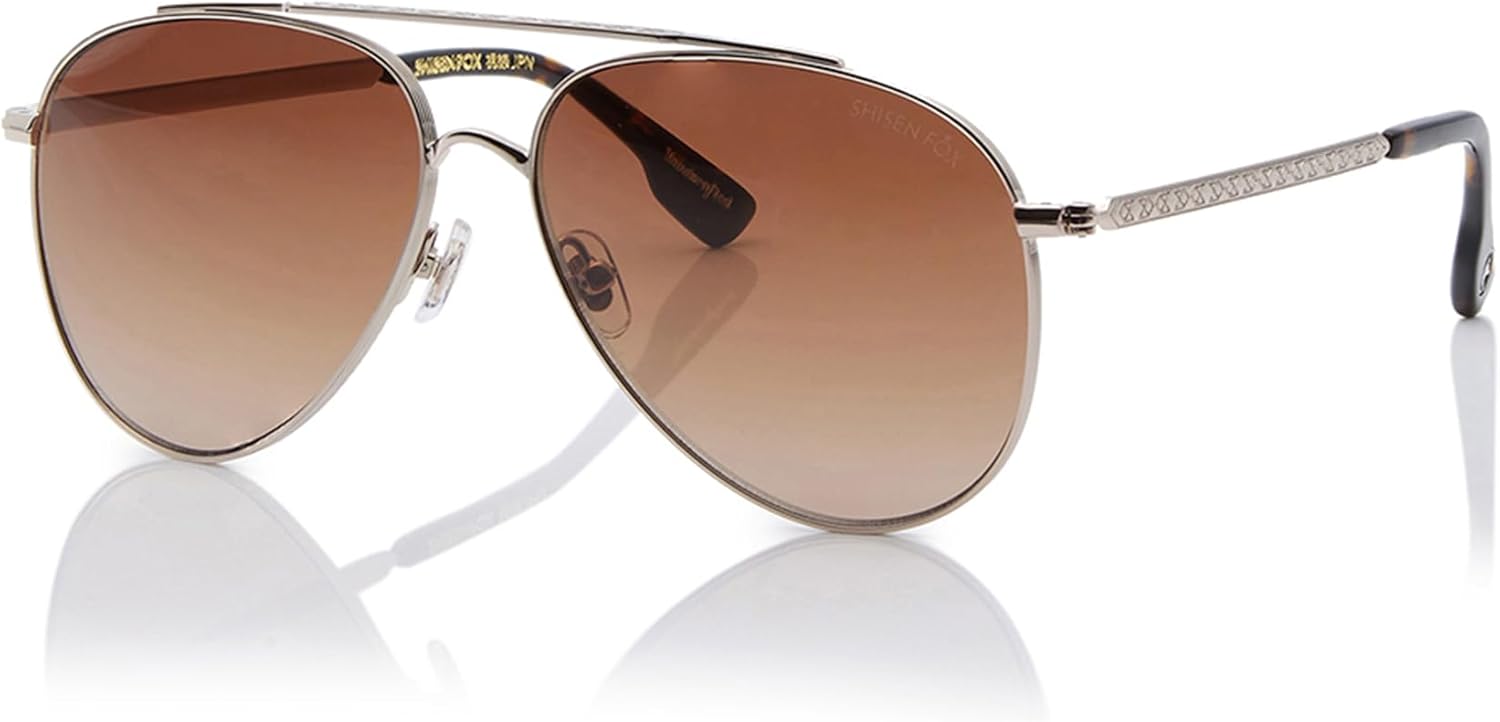 

Солнцезащитные очки Hikoshi Aviator унисекс: классические винтажные очки с оригинальным дизайном, антибликовым покрытием и тонкой оправой из нержавеющей стали со 100% защитой от УФ-излучения Shisen Fox