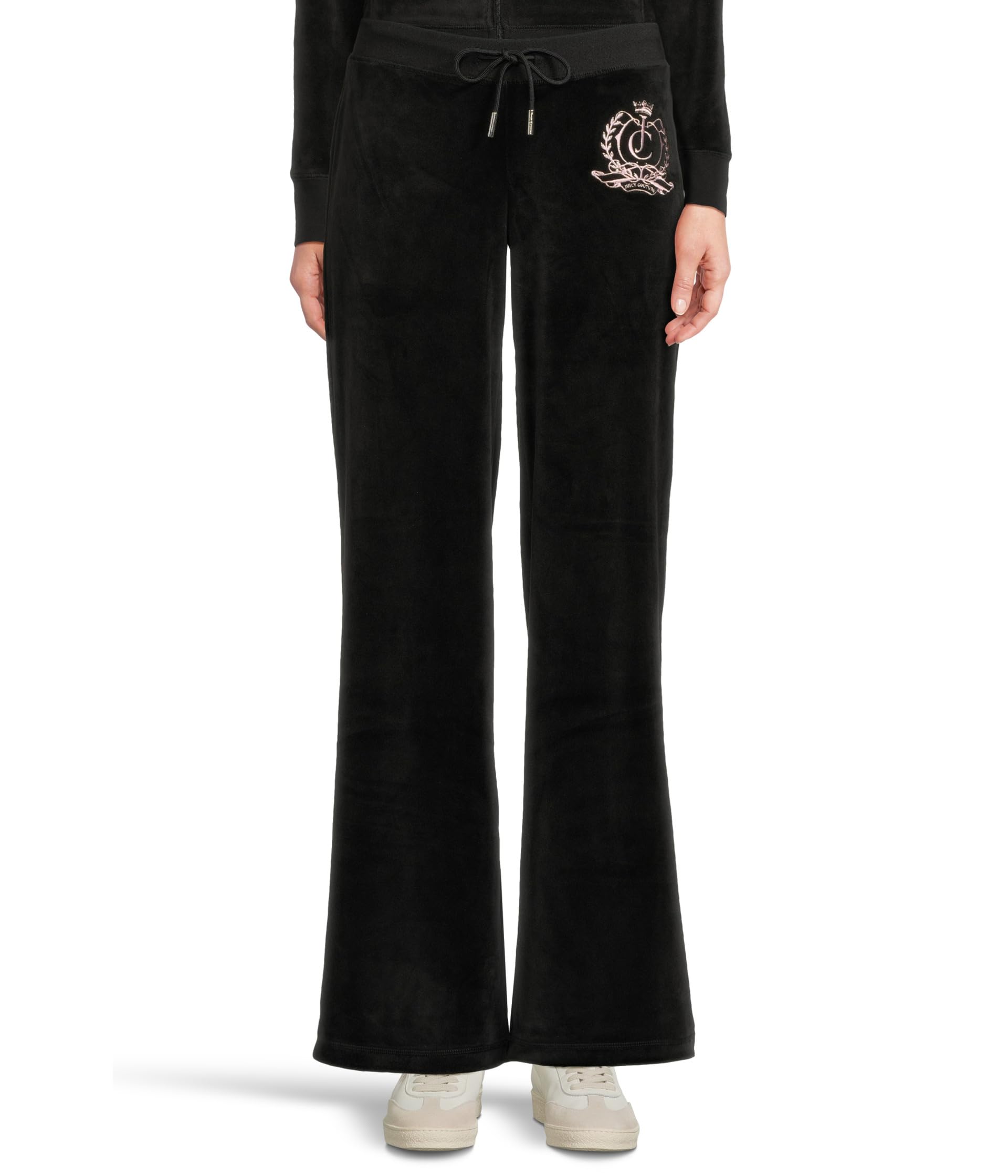 

Брюки Juicy Couture Heritage Wide Leg Track Pants, цвет Liquorice
