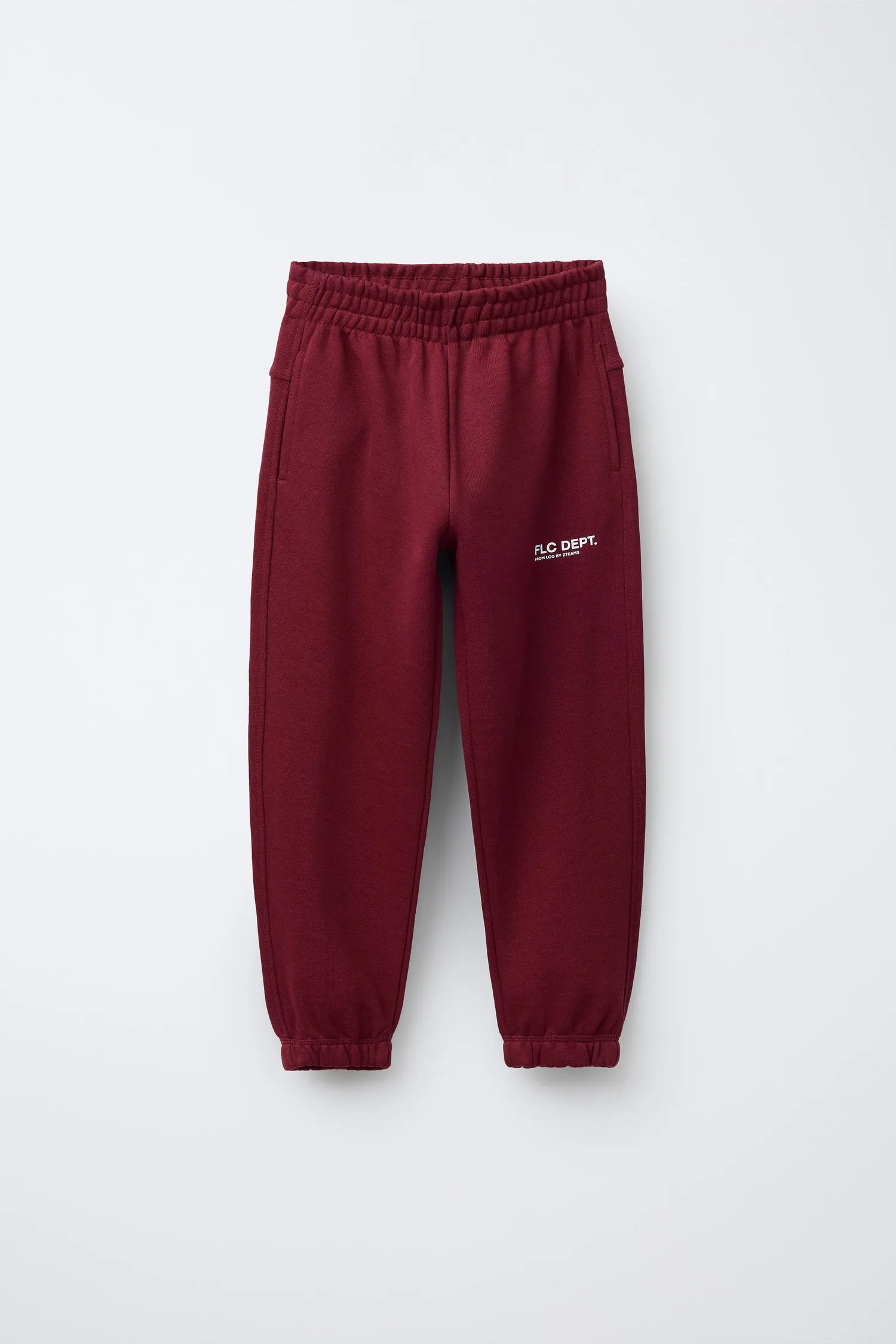 Спортивные штаны с текстовым принтом Zara, бургундия