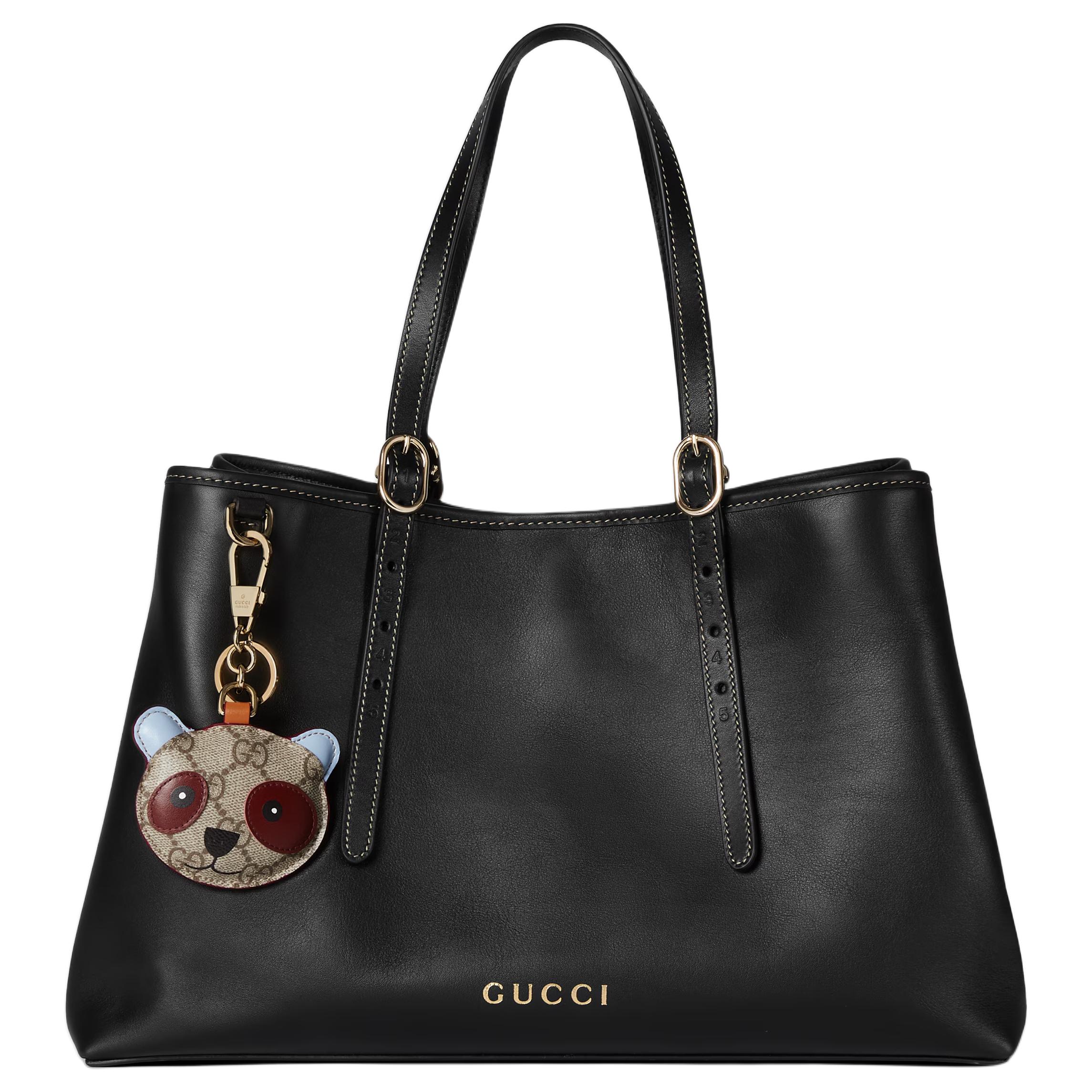 Женская сумка через плечо GUCCI GG Emblem, средний размер, черная — фото 2