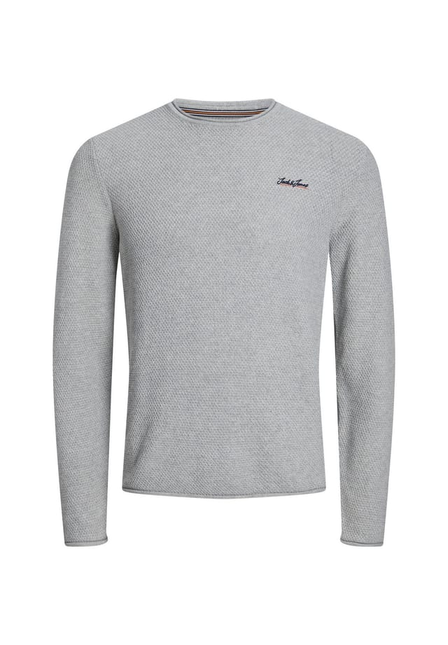 

Вязаный свитер paul tons pullover r-neck Jack & Jones, серый