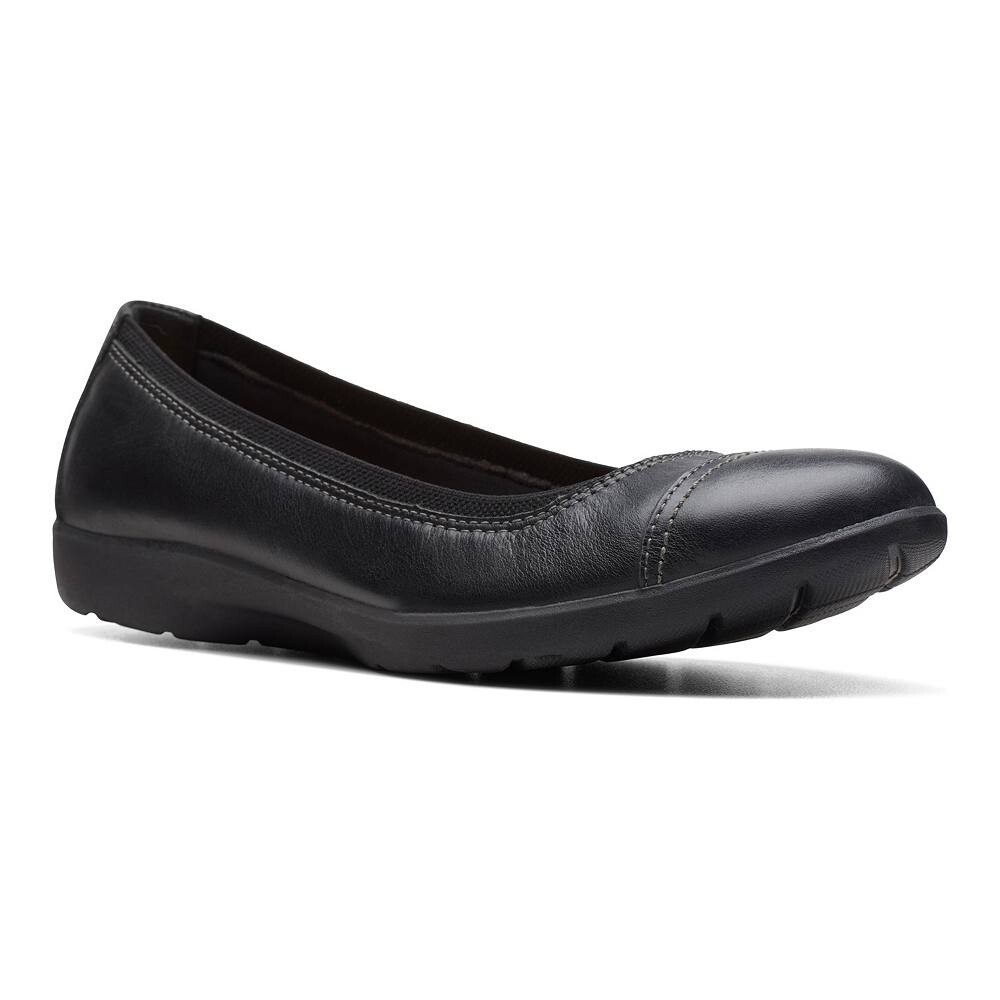 

Clarks Meadow Opal Женская кожаная повседневная обувь, черный